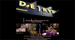 Desktop Screenshot of dejavurestaurant.net